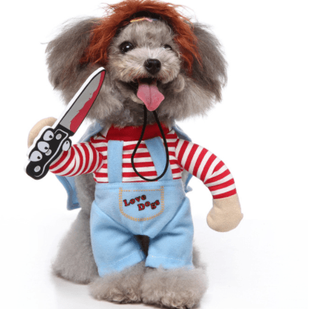 Funny Pet Cosplay Costume Set – Cute Cartoon Dog Outfit with Hat & Cape for Halloween, Christmas & Parties