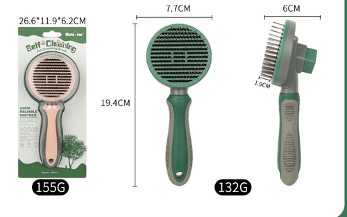 Self-Cleaning Pet Grooming Brush – Automatic Hair Removal Slicker Brush for Dogs & Cats
