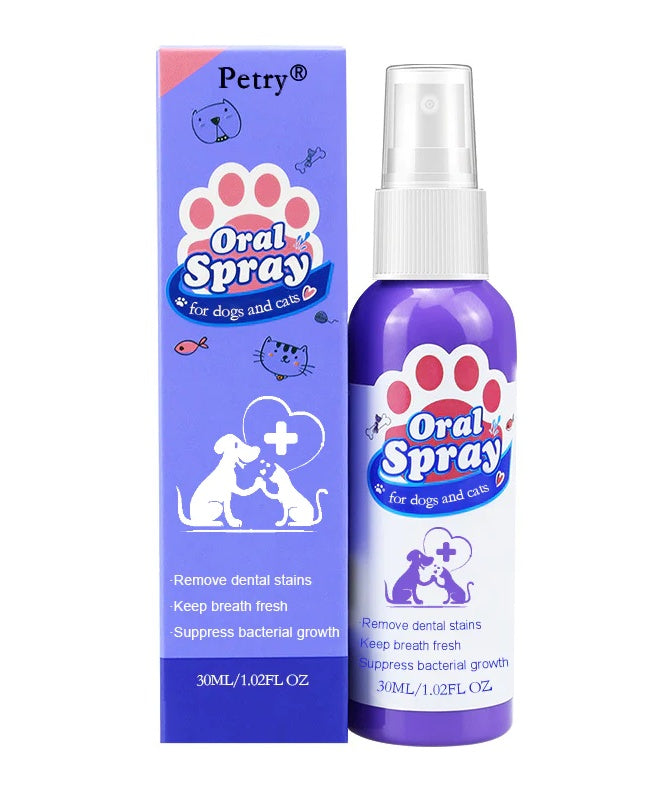 Pet Dental Care Oral Spray for Dogs & Cats – Fresh Breath & Daily Oral Hygiene Spray (30ml)