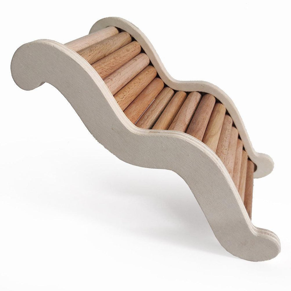 Wooden Hamster House with Ladder – Cozy Small Pets Dog Hugs Cat