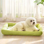 Square Cooling Pet Bed with Neck Support — Breathable, Waterproof & Anti-Slip for Dogs & Cats