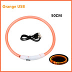 USB Rechargeable LED Dog Collar – Adjustable Light-Up Safety Collar with 3 Glow Modes for Dogs & Cats