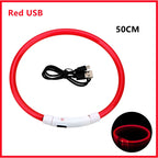 USB Rechargeable LED Dog Collar – Adjustable Light-Up Safety Collar with 3 Glow Modes for Dogs & Cats