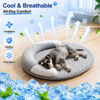 Cooling Pet Bed with Ice Silk Fabric | Breathable Summer Sofa Bed for Dogs & Cats