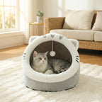 Cozy Cave Cat Bed — Soft, Foldable & Machine Washable
