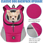 New Dog Pet Backpack Carrier Travel Bag Front Pack Breathable Adjustable with Safety Reflective Strips for Hiking Outdoor Cats HOHAHA Store