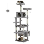 Large Multi-Level Cat Tree & Tower – Sisal Scratching Posts, Spacious Condos, Hammock & Padded Perches for Indoor Cats