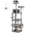 Large Multi-Level Cat Tree & Tower – Sisal Scratching Posts, Spacious Condos, Hammock & Padded Perches for Indoor Cats