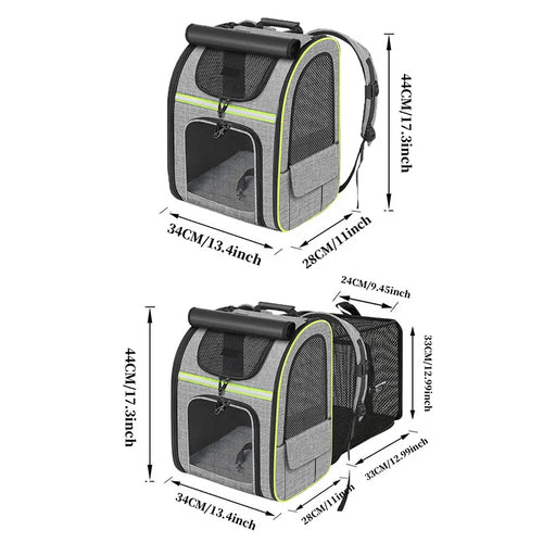 Cat Carrier Backpacks Expandable Cat Backpack with Shade Cover, Breathable Mesh Pet Carrier Backpack Bag for Travel Hiking Campi Stone's Store
