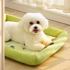 Square Cooling Pet Bed with Neck Support — Breathable, Waterproof & Anti-Slip for Dogs & Cats