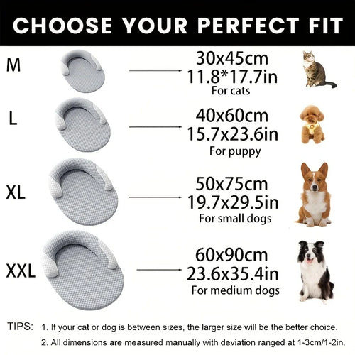 Cooling Pet Bed with Ice Silk Fabric | Breathable Summer Sofa Bed for Dogs & Cats