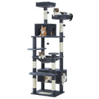 Large Multi-Level Cat Tree & Tower – Sisal Scratching Posts, Spacious Condos, Hammock & Padded Perches for Indoor Cats