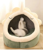 Cozy Cave Cat Bed — Soft, Foldable & Machine Washable