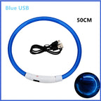 USB Rechargeable LED Dog Collar – Adjustable Light-Up Safety Collar with 3 Glow Modes for Dogs & Cats
