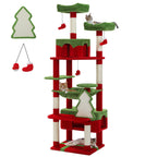 Large Multi-Level Cat Tree & Tower – Sisal Scratching Posts, Spacious Condos, Hammock & Padded Perches for Indoor Cats
