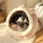 Cozy Cave Cat Bed — Soft, Foldable & Machine Washable