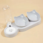 Pet Bowls With Water Feeder, 3 In 1 Water Bottle For Neck Protection