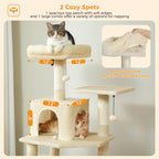 Large Multi-Level Cat Tree & Tower – Sisal Scratching Posts, Spacious Condos, Hammock & Padded Perches for Indoor Cats