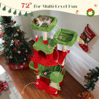Large Multi-Level Cat Tree & Tower – Sisal Scratching Posts, Spacious Condos, Hammock & Padded Perches for Indoor Cats