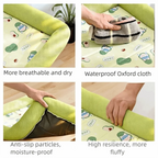 Square Cooling Pet Bed with Neck Support — Breathable, Waterproof & Anti-Slip for Dogs & Cats