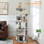 Large Multi-Level Cat Tree & Tower – Sisal Scratching Posts, Spacious Condos, Hammock & Padded Perches for Indoor Cats