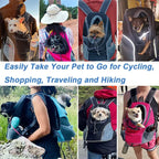 New Dog Pet Backpack Carrier Travel Bag Front Pack Breathable Adjustable with Safety Reflective Strips for Hiking Outdoor Cats HOHAHA Store