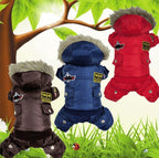Military Style Dog Jumpsuit – Warm Four-Legged Winter Coat for Dogs Dog Hugs Cat