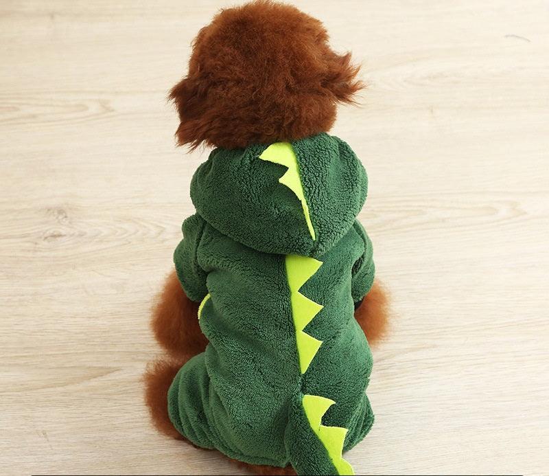 Cozy Coral Fleece Dog Pajamas – Warm Cartoon Pet Jumpsuit for Autumn & Winter (XS–2XL) Dog Hugs Cat